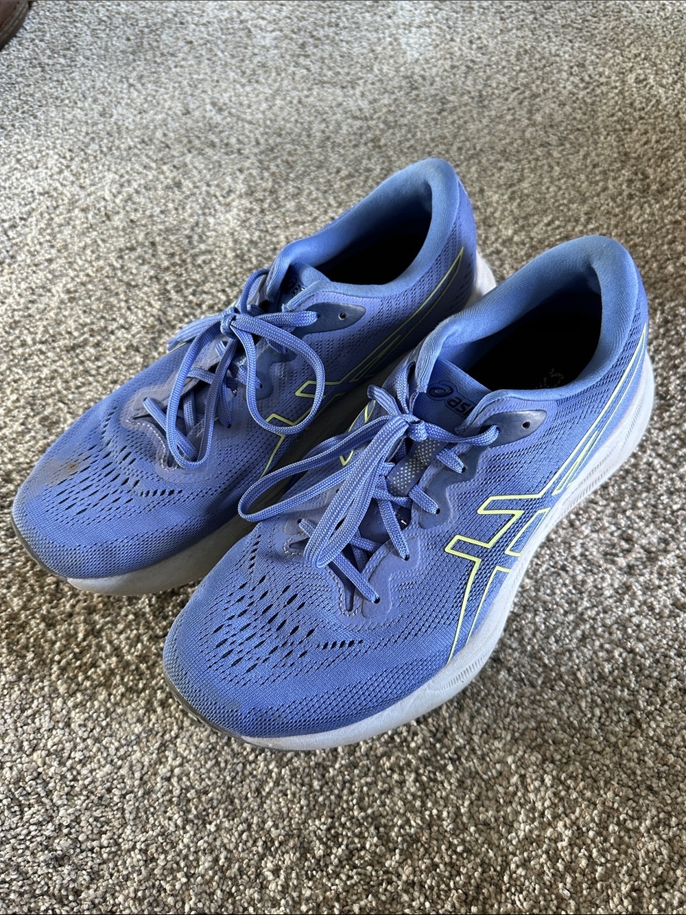Asics Women's Running Shoes - Periwinkle with Neon Yellow Accent